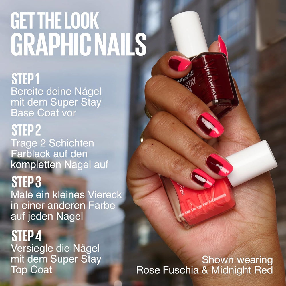 Maybelline New York Super Stay Ink Bonder 957 Disco Fever - hosszantartó körömlakk az erős körmökért és intenzív színért, 12,3 ml