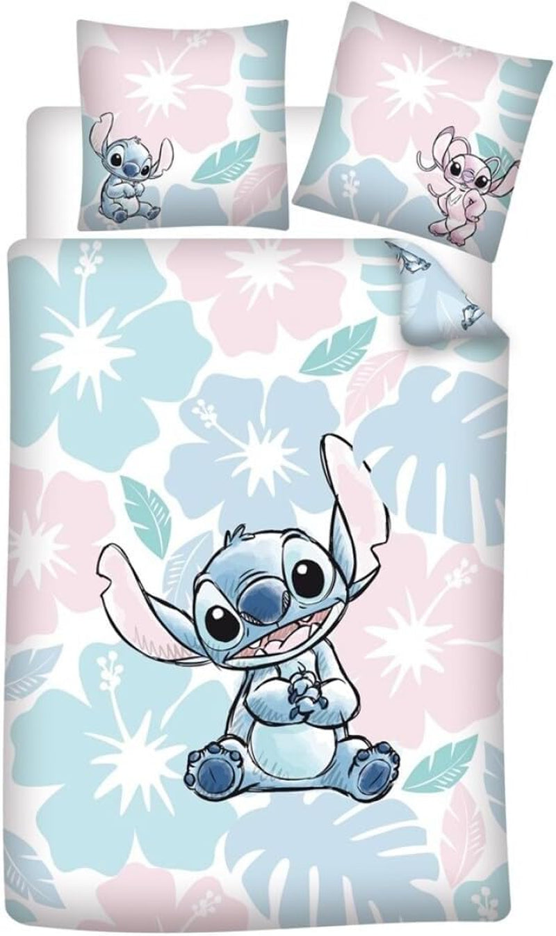 Stitch Flowers ágynemű Egyszemélyes ágyhoz Ágynemű - gyermekek Naty Shop Alapértelmezett cím