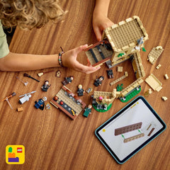 Roxfort kastély LEGO Harry Potter: Repülőleckék kalandjátékkészlet 6 gyűjthető minifigurával, beleértve Draco Malfoyt és McGalagony professzort, fiúknak és lányoknak való szerepjátékkészletet 9 éves 76447 építőkészlet Besuche den LEGO-Store