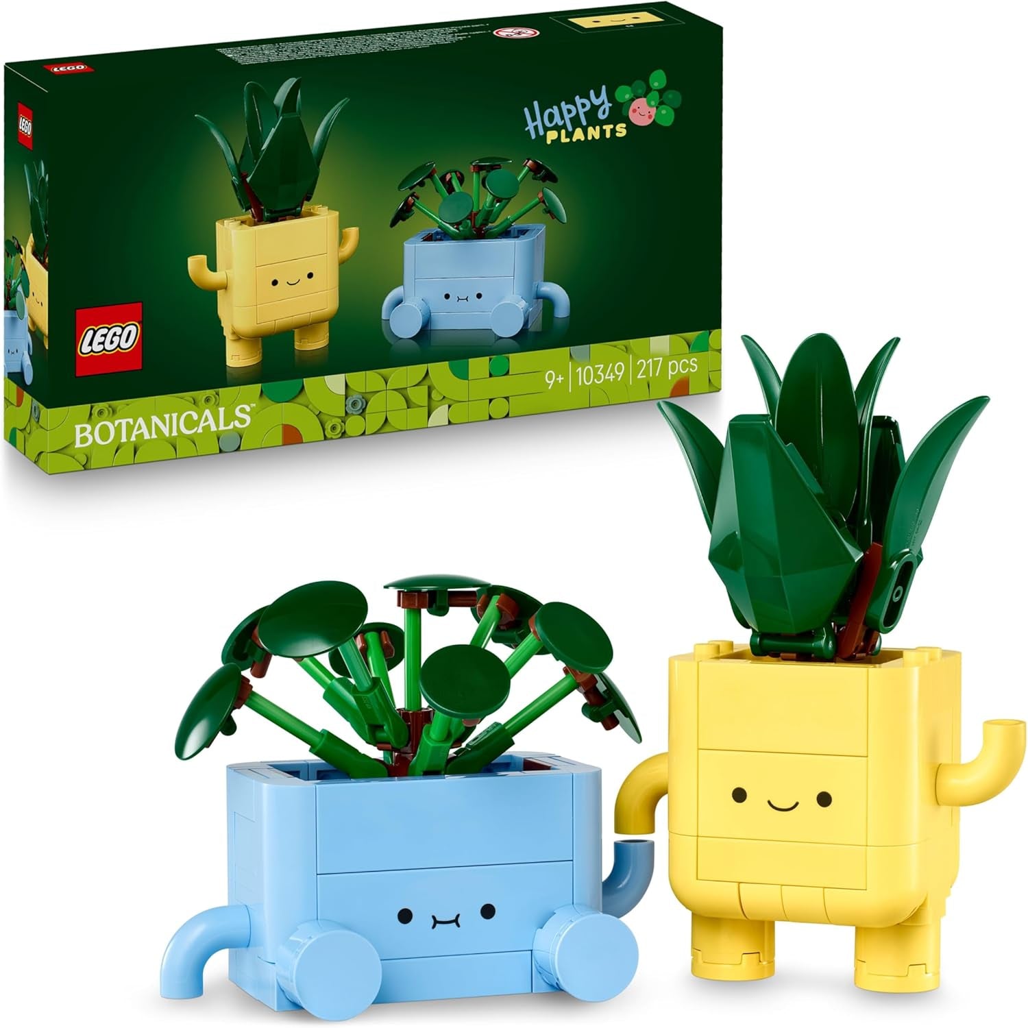 LEGO Botanicals Happy Plants - Barkácskészlet gyerekeknek 2 művirággal és 2 színes virágtartóval, rajzfilmes arcokkal - Ajándékötlet 9 éves kortól lányoknak - 10349 Építőkészlet Besuche den LEGO-Store Alapértelmezett cím