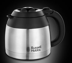 Cafetieră Russell Hobbs [Cap de duș pentru extracție și aromă optime] Adventure (1 până la 8 cești, carafă termică de 1,0 l, oprire automată, sistem anti-picurare, 1100 W) Cafetieră cu filtru 24020-56