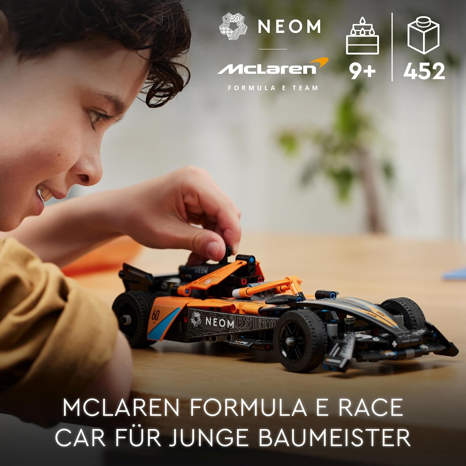LEGO Technic NEOM Mclaren Formula E versenyautó, versenyautó játék 9 éves fiúknak és lányoknak, modellautós készlet, gyerekszoba dekoráció, születésnapi ajándékötlet 42169 építőkészletek Beuche den LEGO-Store