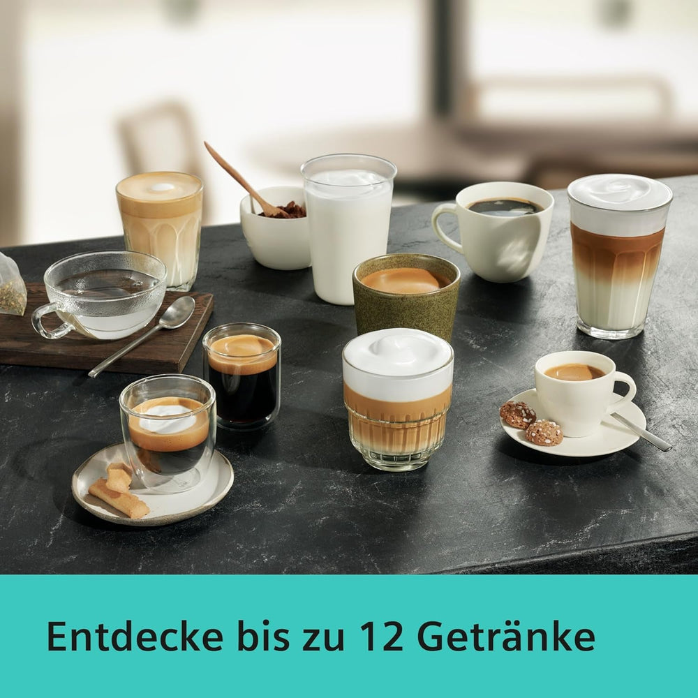 Espressor automat Siemens EQ.6 plus s700 TE657503DE, pentru multe specialități de cafea, spumator de lapte, râșniță ceramică, funcție dublă de cafea, anticalcar, curățare automată cu abur, 1500 W, oțel inoxidabil