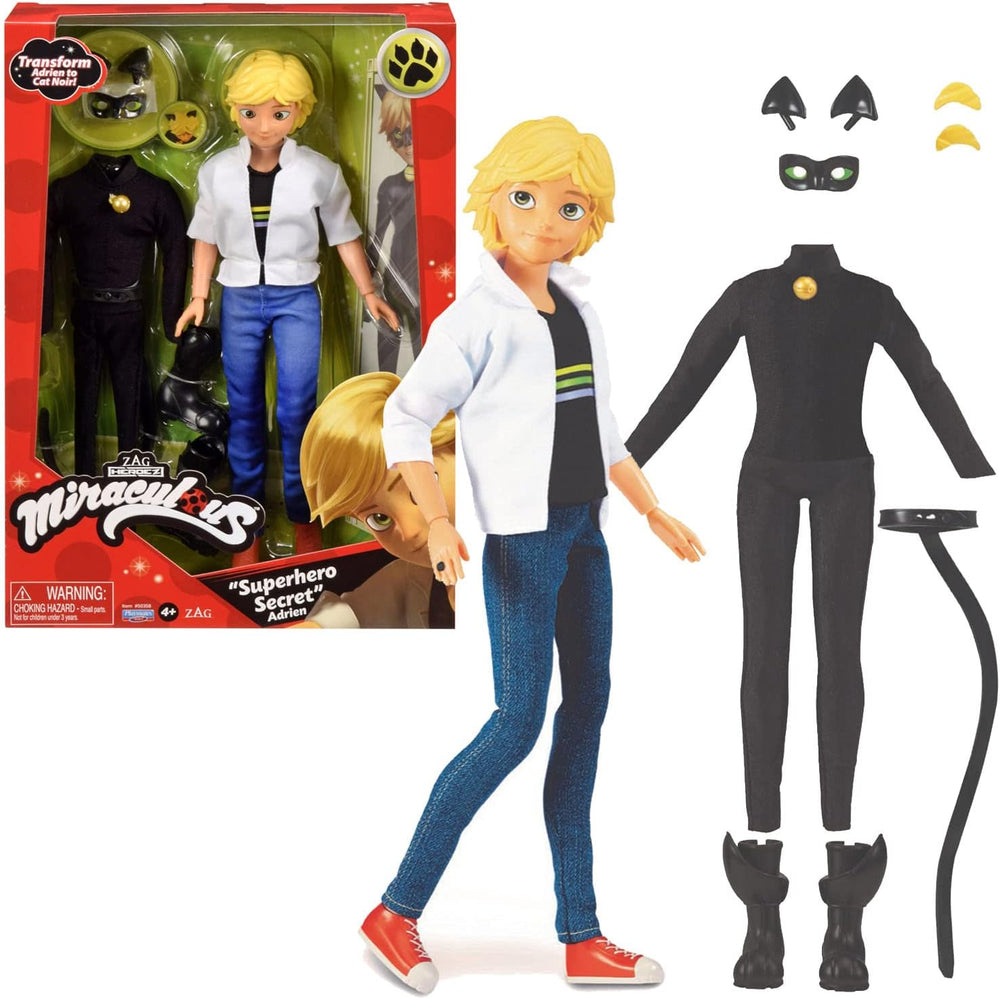BANDAI – Miraculous Ladybug – Marinette & Ladybug Modepuppe – Bewegliche Puppe 26 cm mit 2 Outfits – Miraculous Spielzeug Gelenkpuppe – Kinderspielzeug ab 4 Jahren – P50355