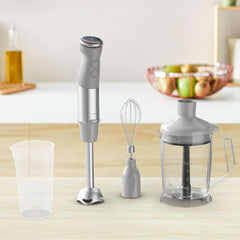 Tefal Quickchef+ 3 az 1-ben XL Stabmixer/Zerkleinerer/Schneebesen, 1000 W, Intuitív Geschwindigkeitsregelung, Turbo-Taste, Powelix-Messer-Technologie, Edelstahl, Grau, HB67MB30 Kitchen Naty Shop