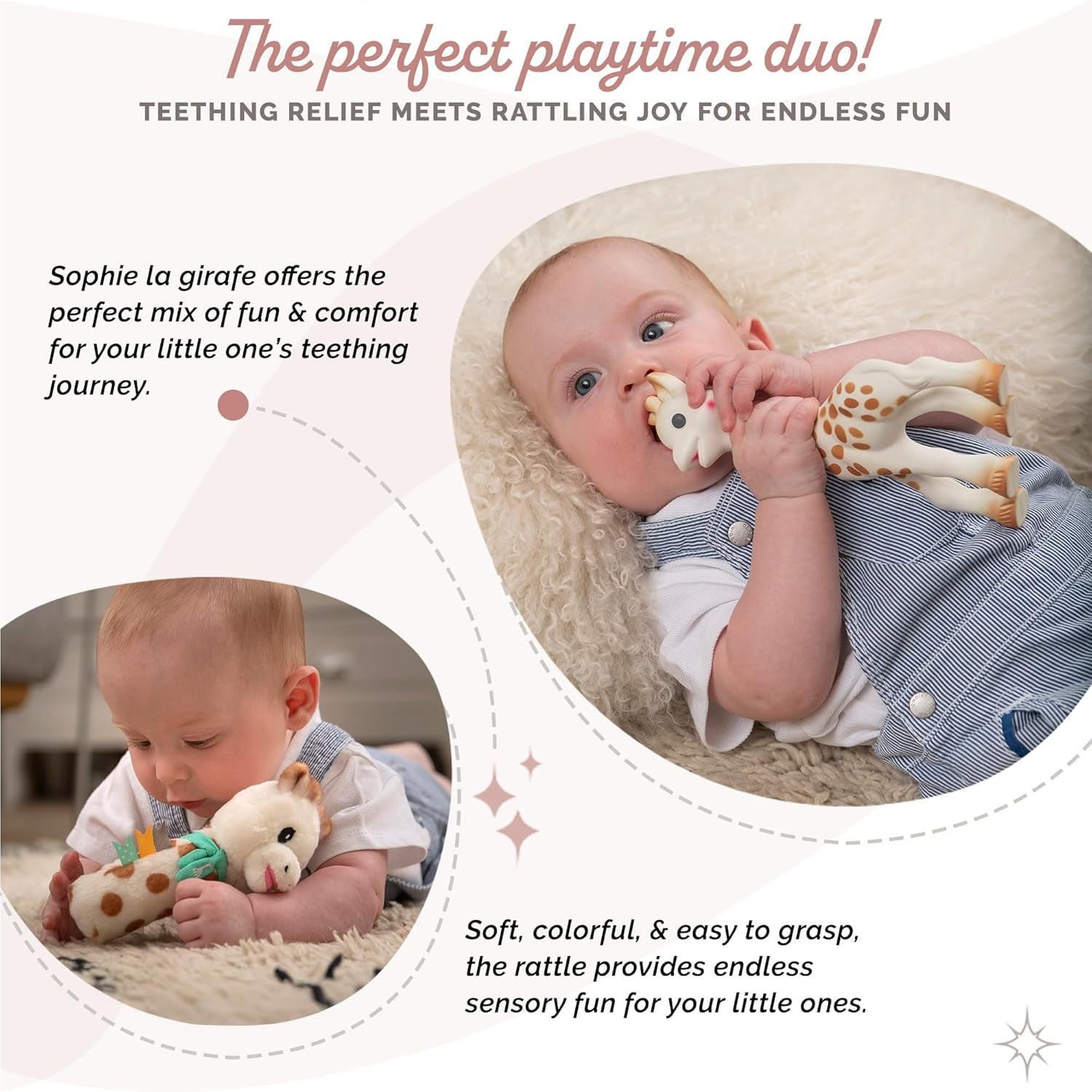 Sophie girafa set cadou de naștere Sophiesticated zornăitor pouet 00012 Jucarii Bebe Naty Shop