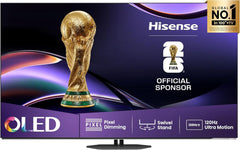 Televizor Hisense 55A85Q 139 cm (55 inch), Smart TV OLED 4K UHD, 120 Hz, HDMI 2.1, Mod Joc Pro, AMD FreeSync Premium, Dolby Vision IQ și Atmos, Bluetooth, Alexa încorporată, Negru, [2025]