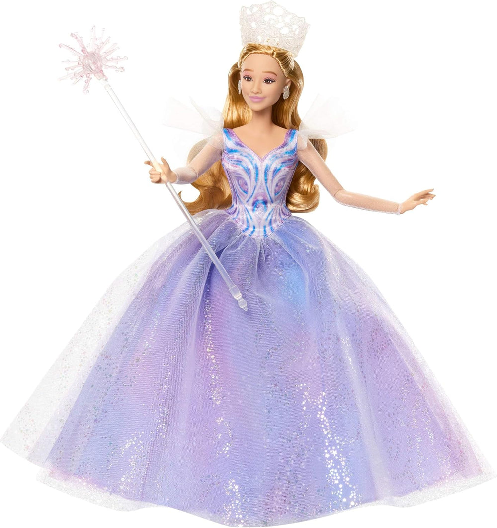 Mattel Wicked: Partea a 2-a de Universal Pictures Păpușă Glinda Deluxe cu ținută detașabilă și 3 accesorii, inspirată din film, JFM13, [Multicoloră]