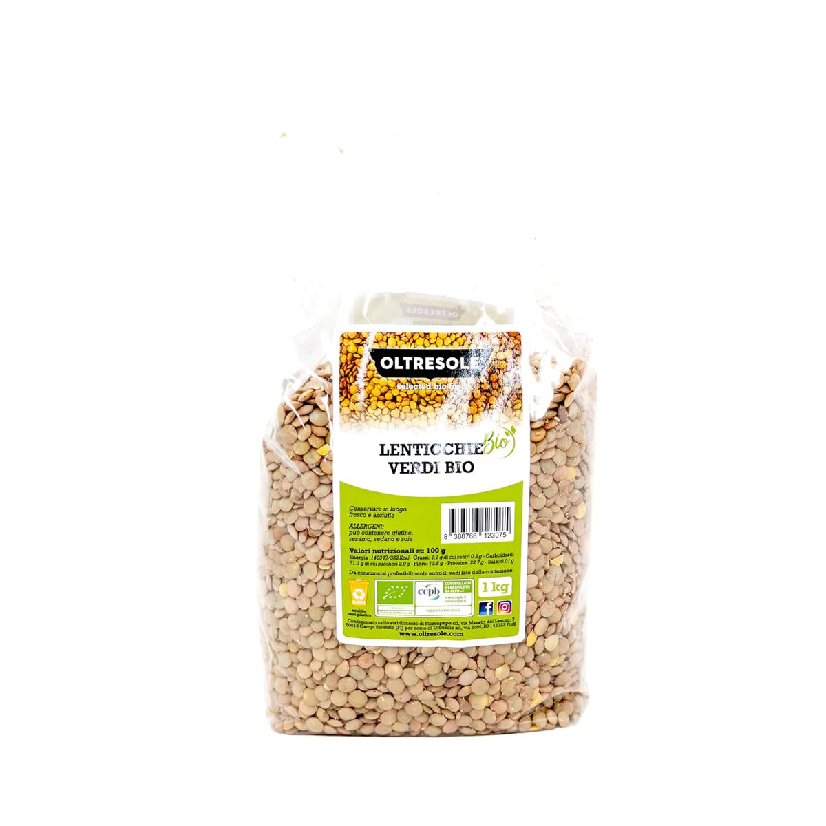 Bio zöld lencse 5 kg, egész bio hüvelyesek, fehérje- és rostforrás, rostban és ásványi anyagokban gazdag, gazdaságos csomag