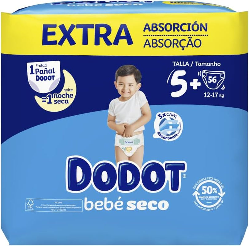Baby Dry Extra - Jumbo csomag, 5-56 darabos méretben