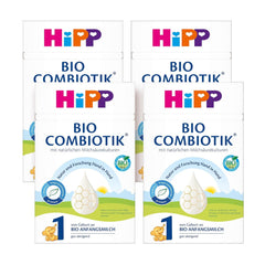 HiPP 1 Organic Combiotik (4 x 600 g), tejporos tápszer csecsemőknek születéstől fogva, természetes tejsavtenyészetekkel és könnyen kezelhető szerves keményítővel, a legjobb bio minőséggel