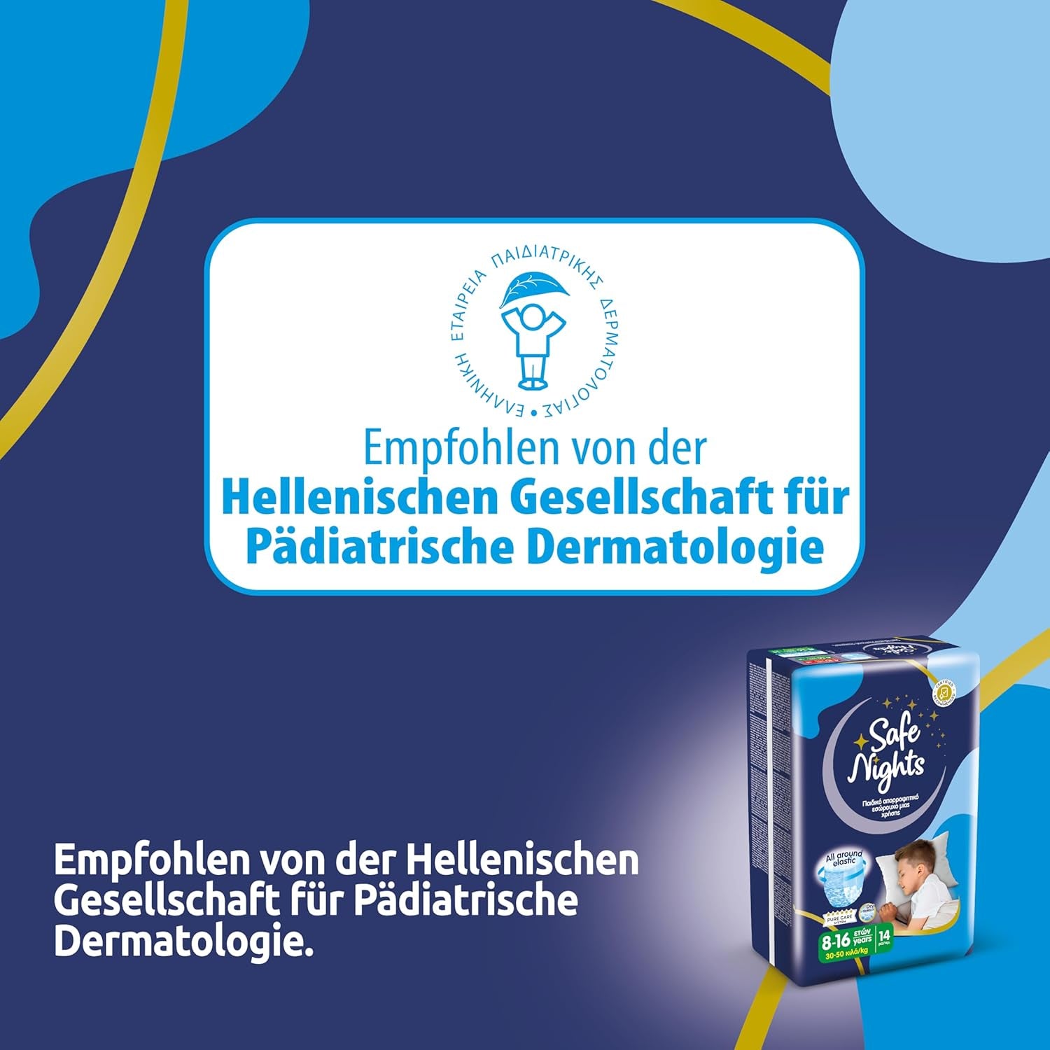 Safe Nights Boy, hálónadrág 8-16 éves korig (30-50 kg), 84 db