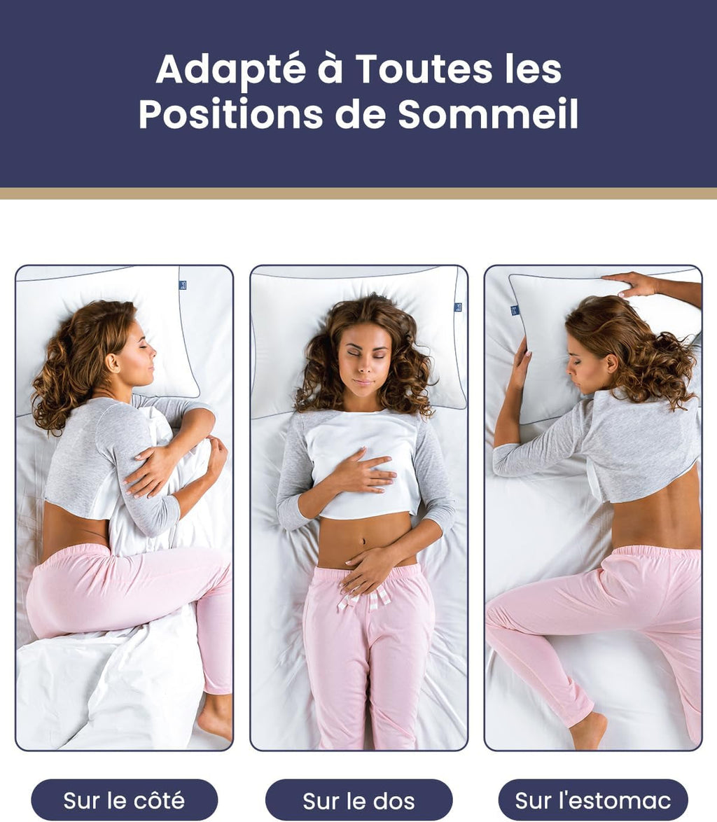 Pernă Bedstory, 65 X 65 cm, 2 bucăți, înălțime reglabilă, hipoalergenică, lavabilă la mașină Perne standard Naty Shop
