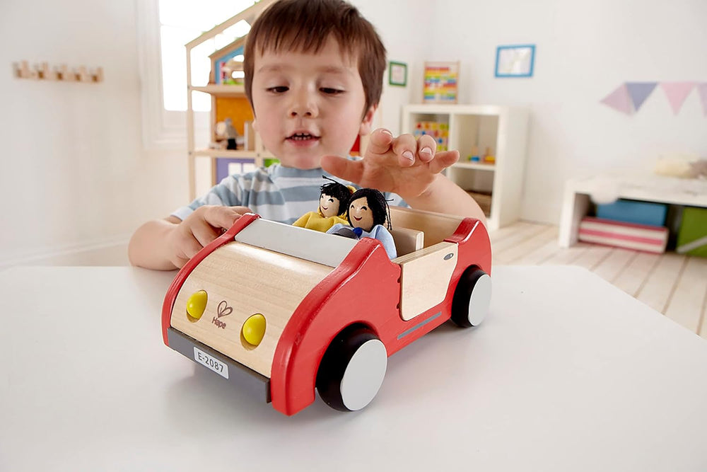 Hape Doll Family díjnyertes babacsaládi szett Egyedi fából készült babaház-kiegészítő Fantasztikus játék 6 babacsaládtag Naty Shop babák