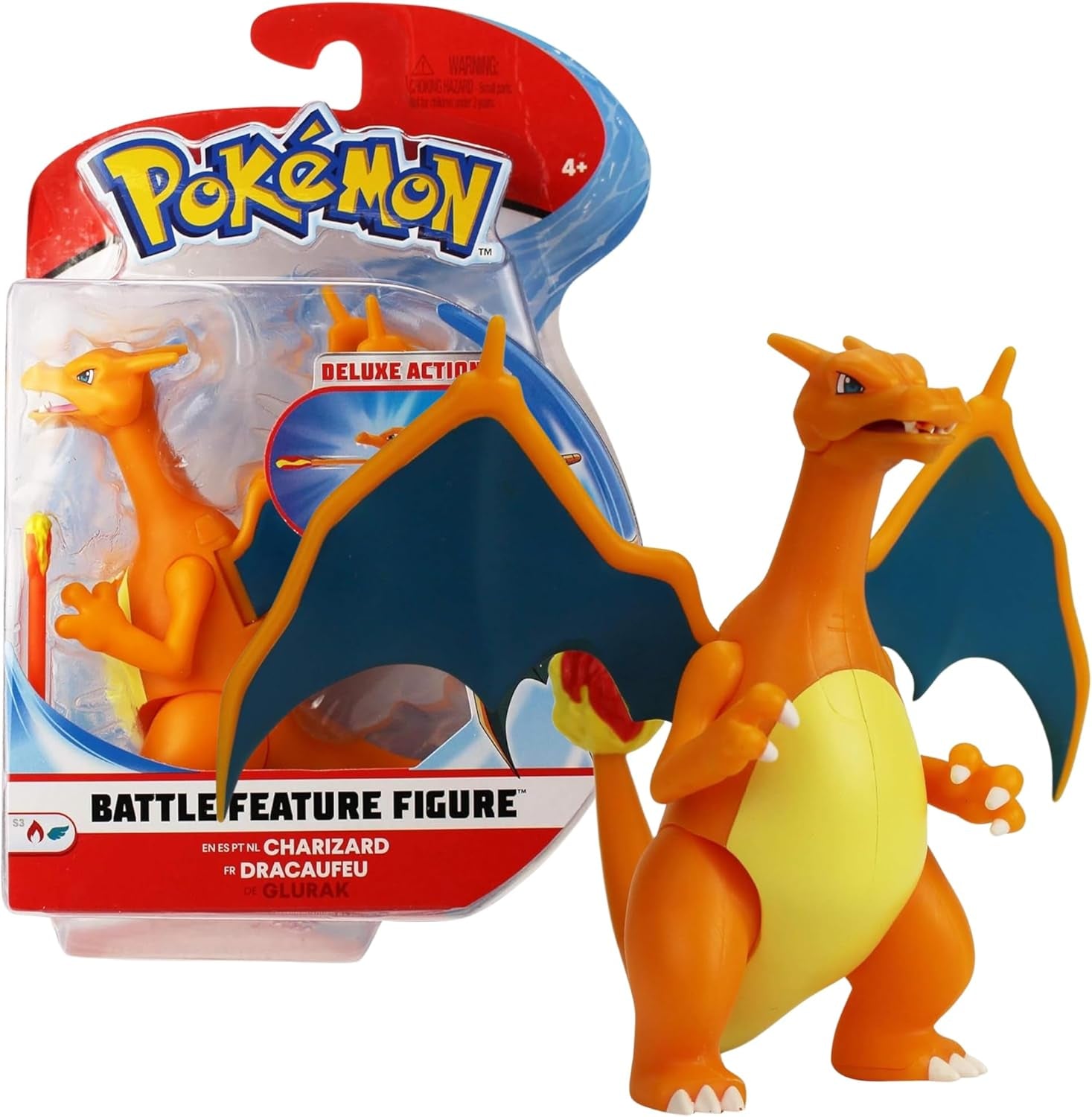 Pokémon PKW0368 - Csatajellemző figura - Glurak hivatalos akciófigura 11,5 cm-es akciófigurák Naty Shop alapértelmezett cím