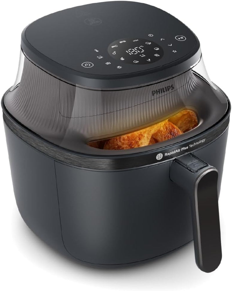 Philips Airfryer 3000 Series 6,2L, Főzőablak, 16 főzési funkció az 1-ben, Rapidair plus technológia, Zsíreltávolítás, Receptek alkalmazása Háztartási készülékek Naty Shop 6,2 L