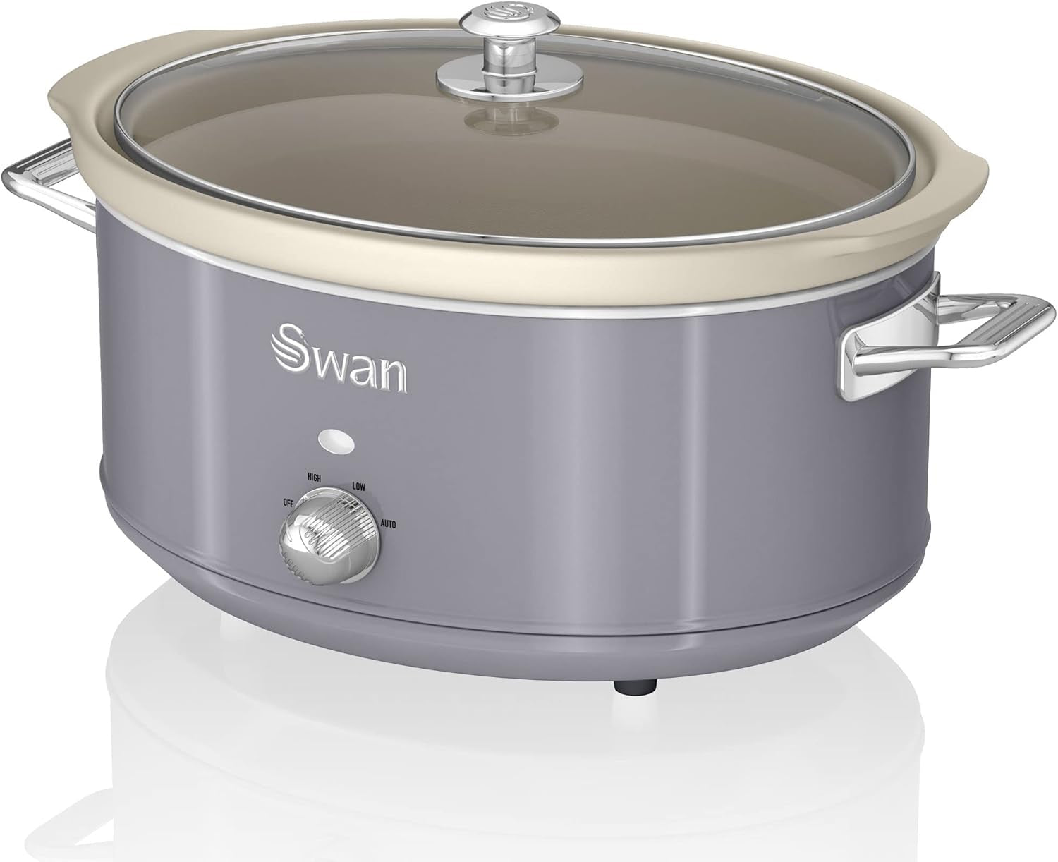 Swan Retro SF17031YELNEW Slow Cooker 6,5 literes, 320W Slow Cooker Naty Shop szürke