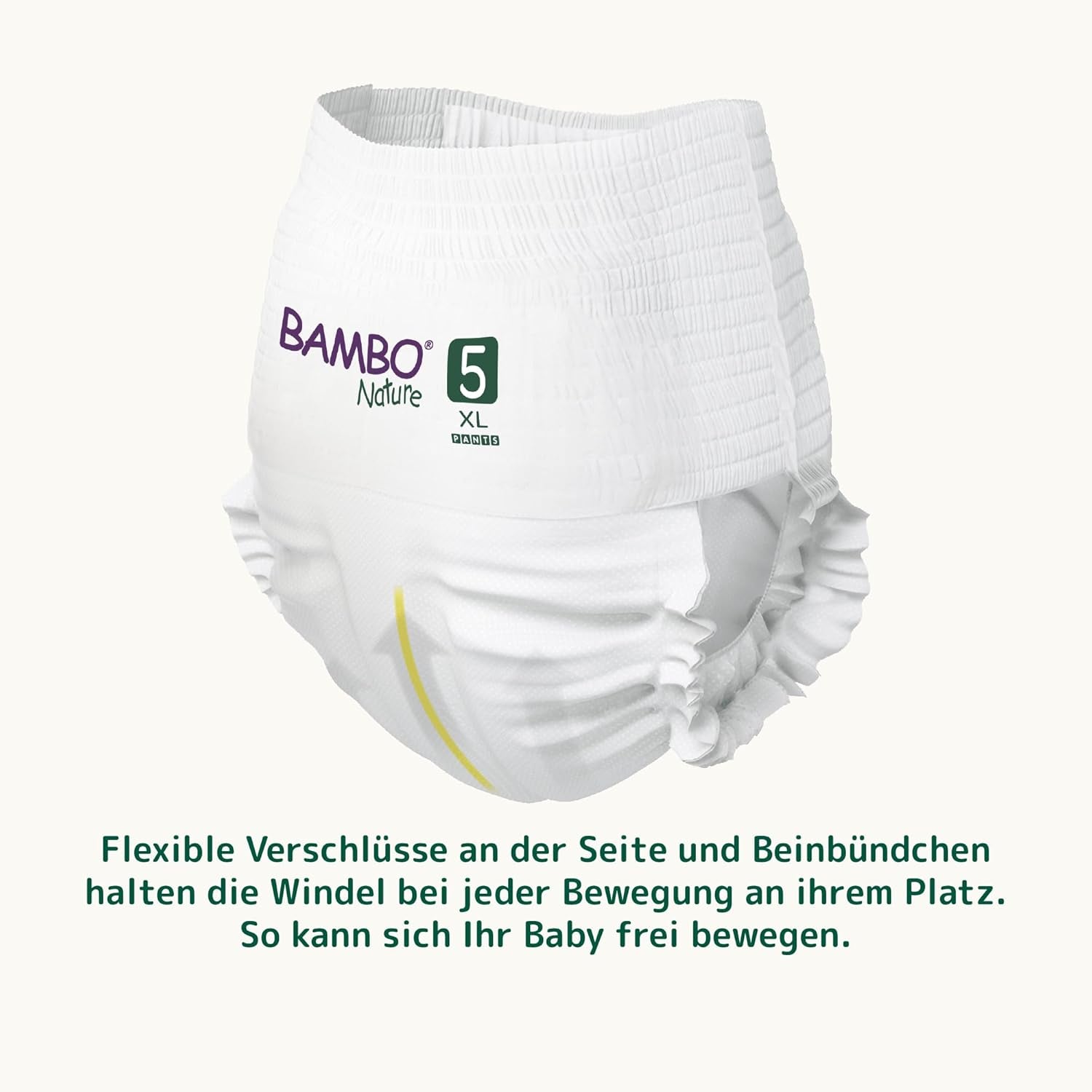 Bambo Nature pelenkák, 5-ös méret (11-17 kg) - Havi 95-ös doboz | Pelenkák továbbfejlesztett szivárgás elleni védelemmel | Maximális kényelem és szabadság az aktív gyerekeknek | Bőrgyógyászatilag tesztelt pelenkák