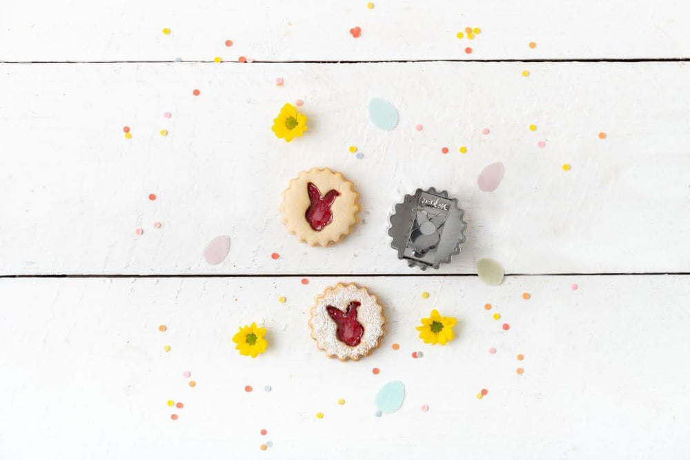 Zenker Ausstecher Linzer Hasenkopf – Hochwertiger Edelstahl, 2in1 Motiv für kreative Linzer Plätzchen, Spülmaschinenfest, Design aus Deutschland