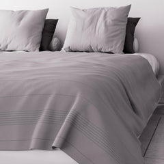 Soleil D'Ocre Adele, Cikcakk huzat, A kanapéról kidobott, Polycoton, Szürke, 220 X 240 Cm Naty Shop Paplanok és paplanok Szürke 220 X 240 cm