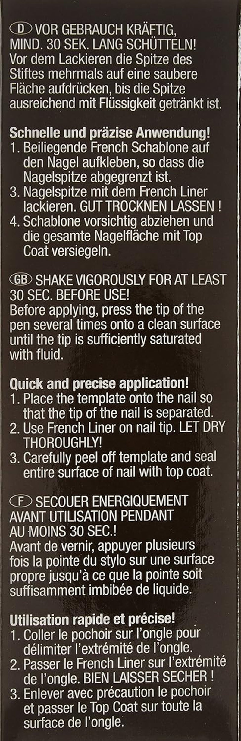 Szemceruza szett French Liner alessandro Effect Polish, fehér, 1 csomag (3,2 ml + 5 ml)