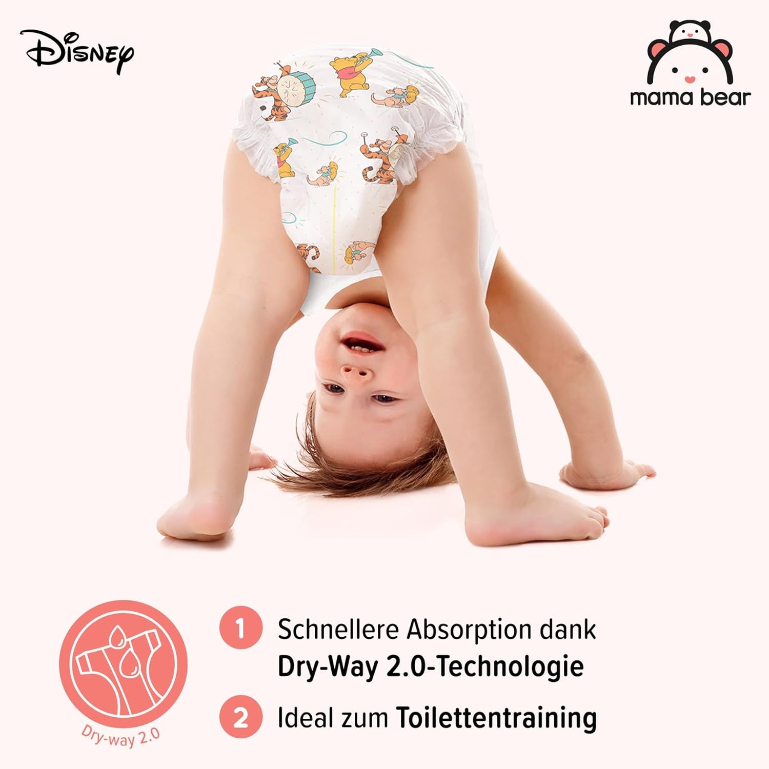 Amazon márka: Mama Bear Disney pelenkák, 5-ös méret (12-17 kg) - Havi doboz, fehér, 140 darab (2 70 darabos csomag)