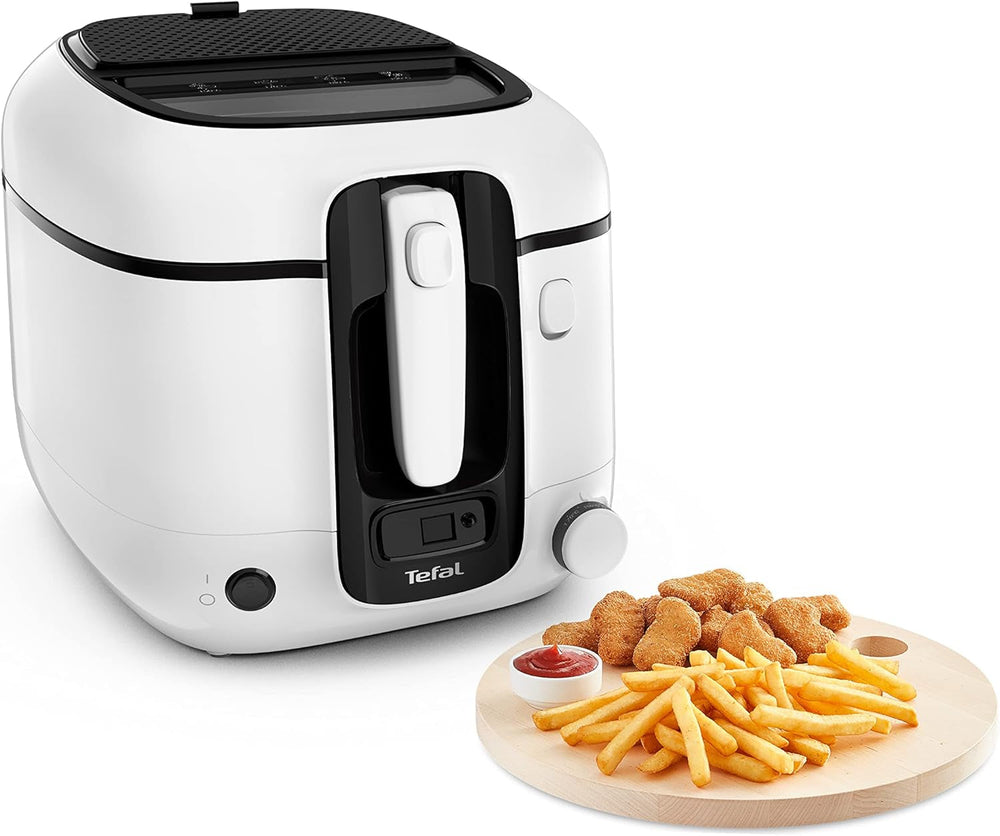 Tefal Super Uno Access Fryer, Űrtartalom 2,2 L, Mosogatógépben mosható alkatrészek, Szagszűrő készülékek Naty Shop Super Uno Mit Timer Weiß/Schwarz