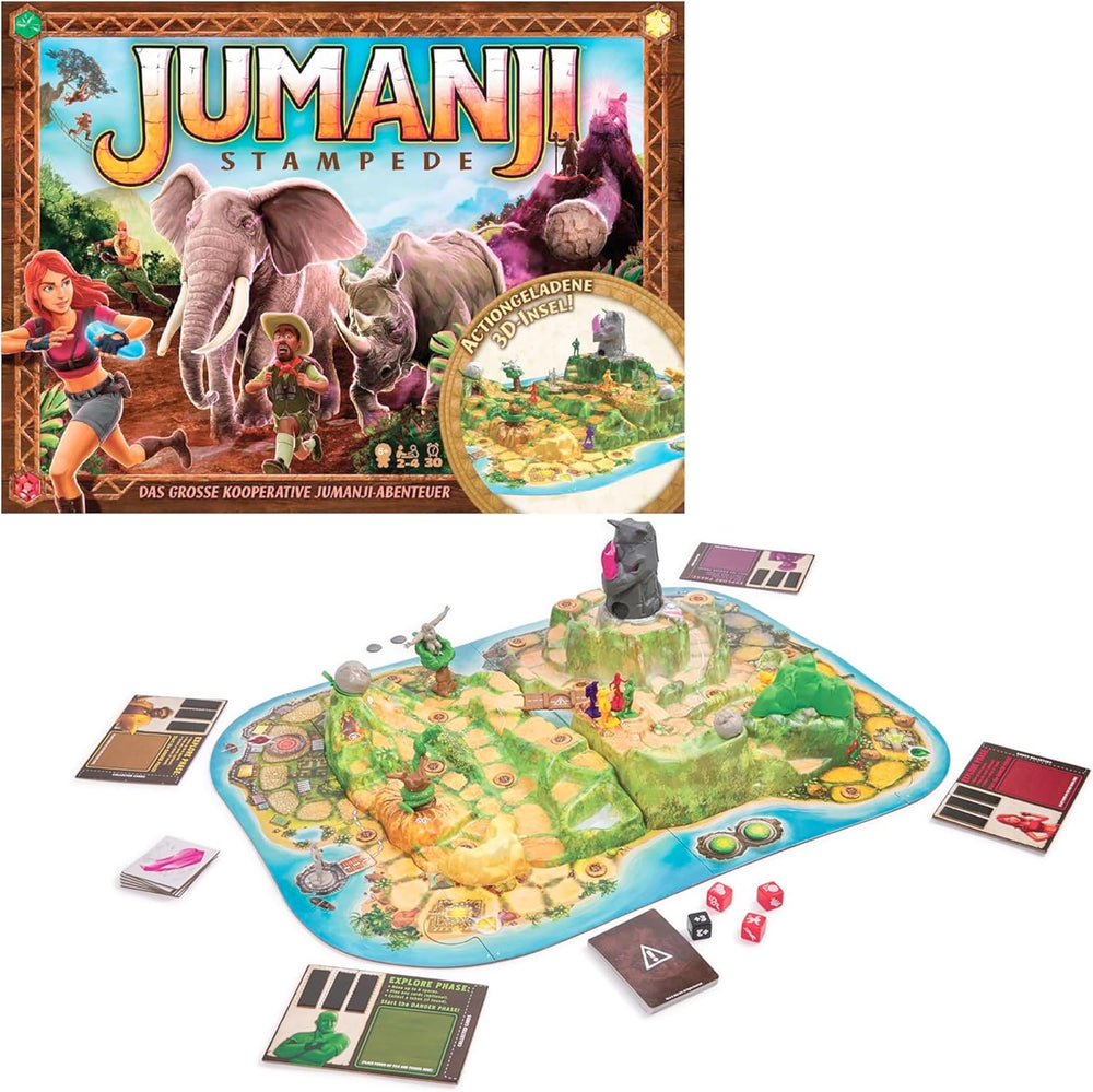 Spin Master Games - Jumanji Stampede - egy hatalmas kooperatív 3D-s kalandjáték az egész családnak, 2-4 játékos számára, 8 éves kortól