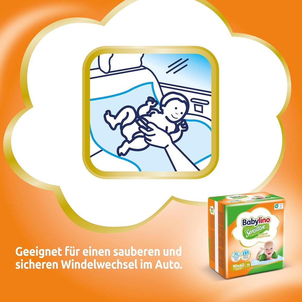 Sensitive nedves törlőkendők, 90 x 60 cm, extra nedvszívó, 14 db