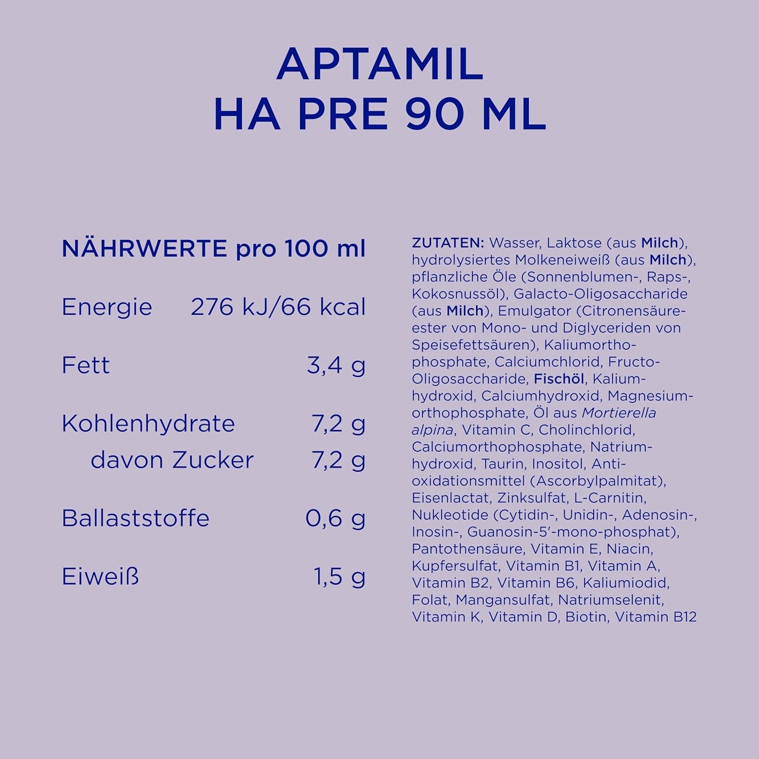 Aptamil HA Pre Ready to Drink – Hidrolizált tej csecsemőknek születésüktől – 4 x 2 x 90 ml