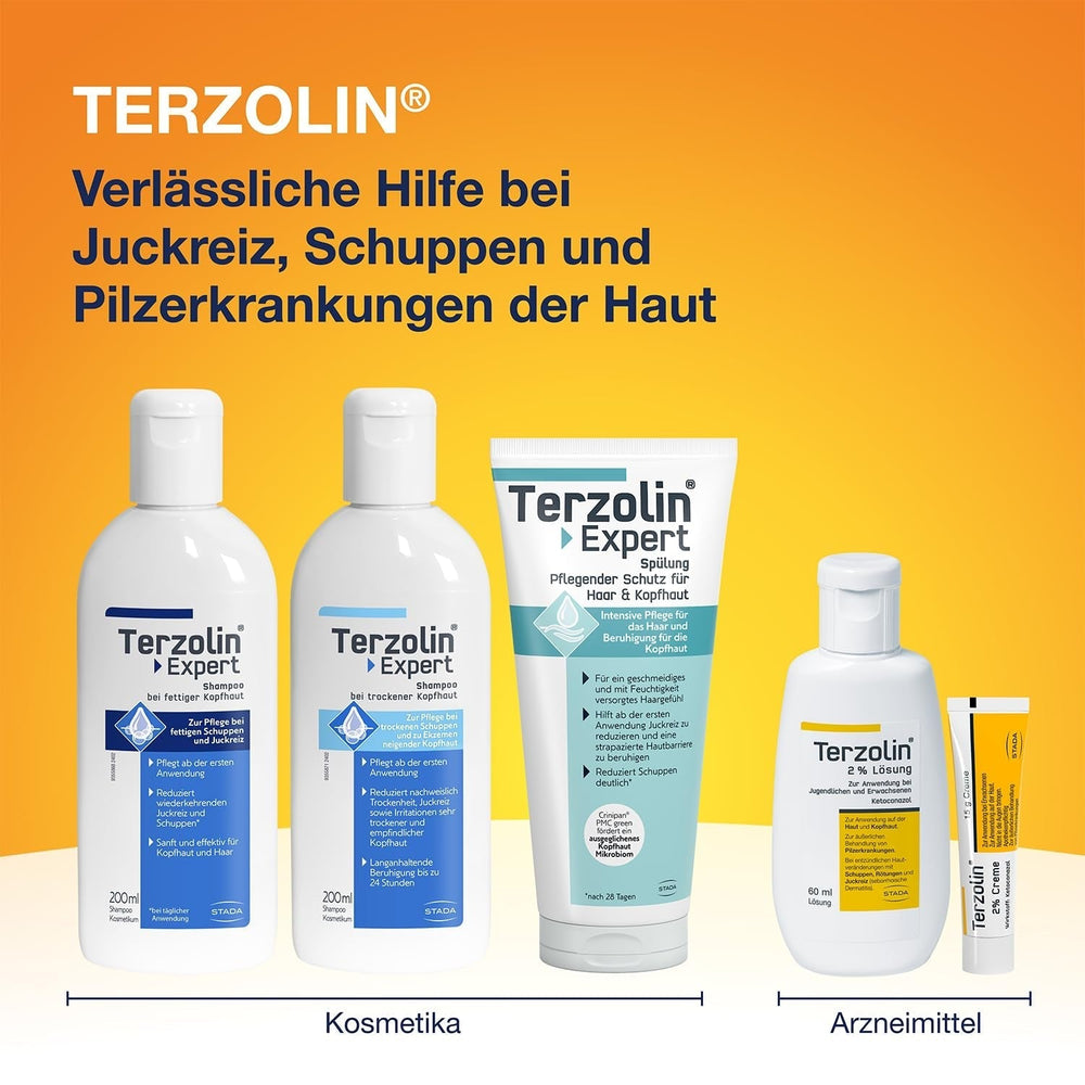 Terzolin Expert sampon zsíros fejbőrre és hajra, korpásodás ellen, 200 ml zuhany és fürdő Terzolin