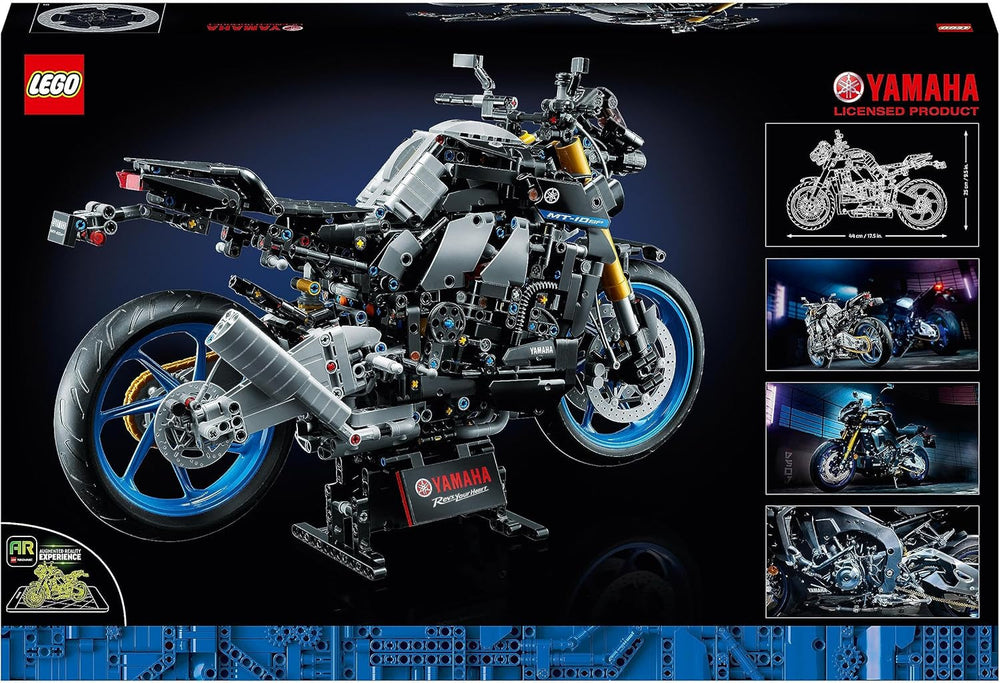LEGO 42159 Technic Yamaha MT-10 SP motorkerékpár modellkészlet felnőtteknek, eredeti 4 hengeres motoros járműmodell, funkcionális kormányzás és Ar alkalmazás, ajándék építőkészletek férfiaknak és nőknek Besuche den LEGO-Store
