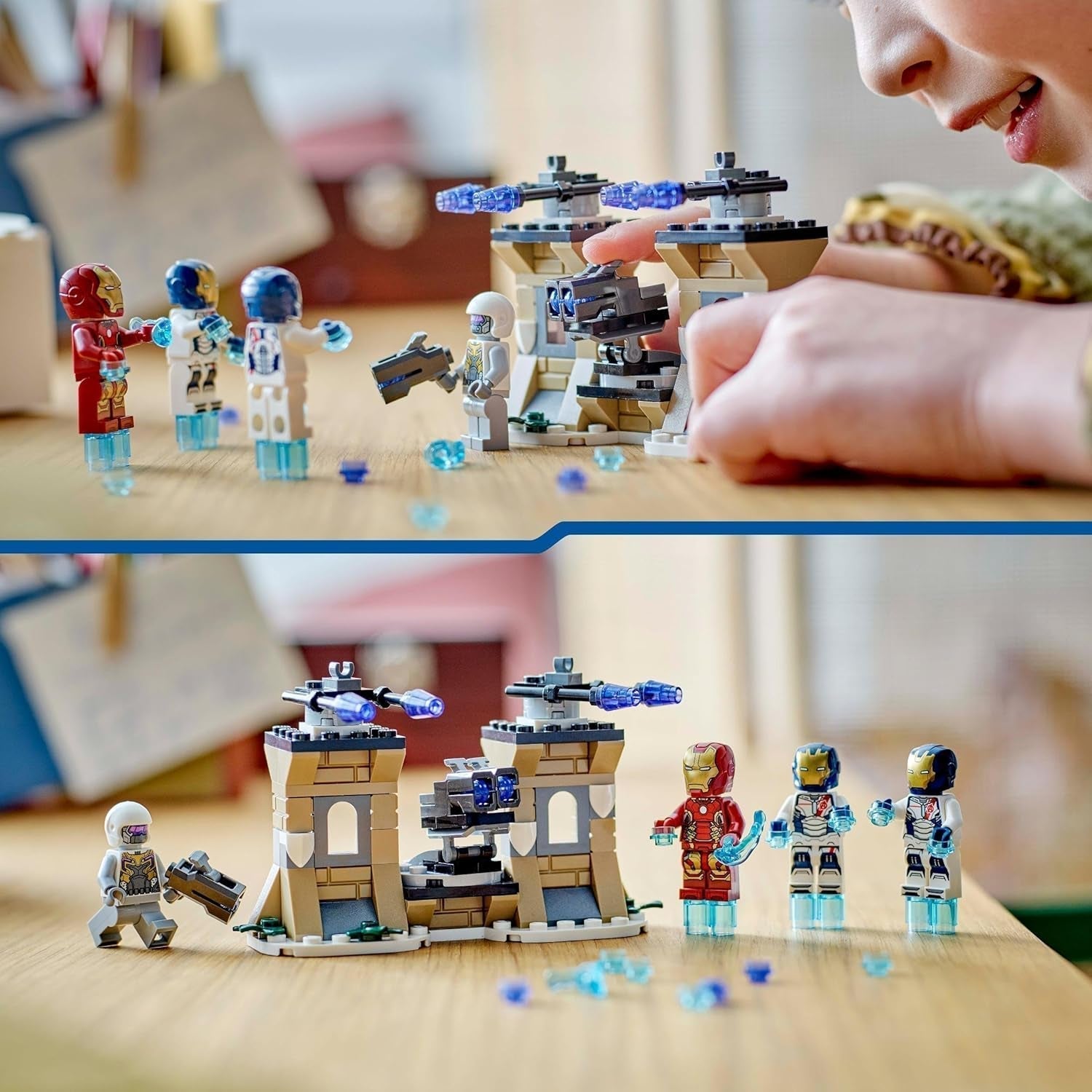 LEGO Marvel Iron Man & Iron Legion vs. Hydra Soldier, Bosszúállók építőjáték, Kreatív játékkészlet gyerekeknek és szuperhősrajongóknak, Ajándék fiúknak és lányoknak 6 éves 76288 építőkészletek Besuche den LEGO-Store