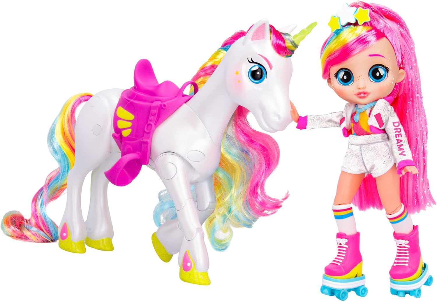 BFF by Tränenbabys Dreamy & Rym Deluxe-Set, exkluzív bewegliche Puppe Dreamy und Sein Einhorn Rym - Optimales Geschenk für Jungen und Mädchen ab 5 év
