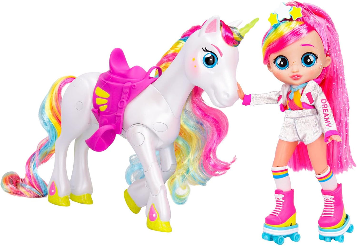BFF by Tränenbabys Dreamy & Rym Deluxe-Set, exkluzív bewegliche Puppe Dreamy und Sein Einhorn Rym - Optimales Geschenk für Jungen und Mädchen ab 5 év