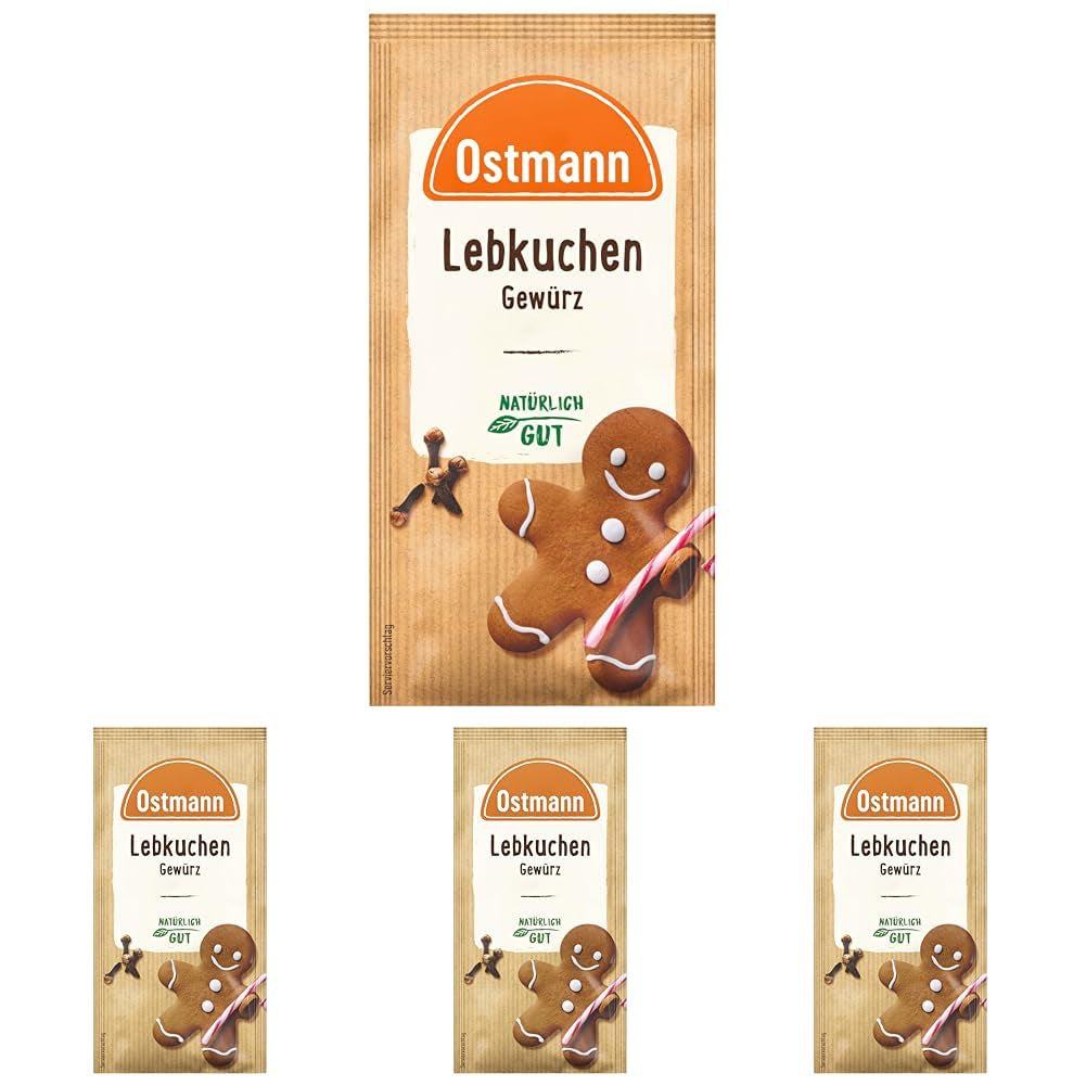 Ostmann Gewürze – Lebkuchen-Gewürz | Gewürzmischung für Leb- und Honigkuchen | Ideális péksüteményekhez és desszertekhez télen és karácsonykor 15 g zsákban