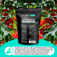 Nature Diet - Goji berries 1000 G | Fructe de pădure uscate Produse deshidratate Naty Shop
