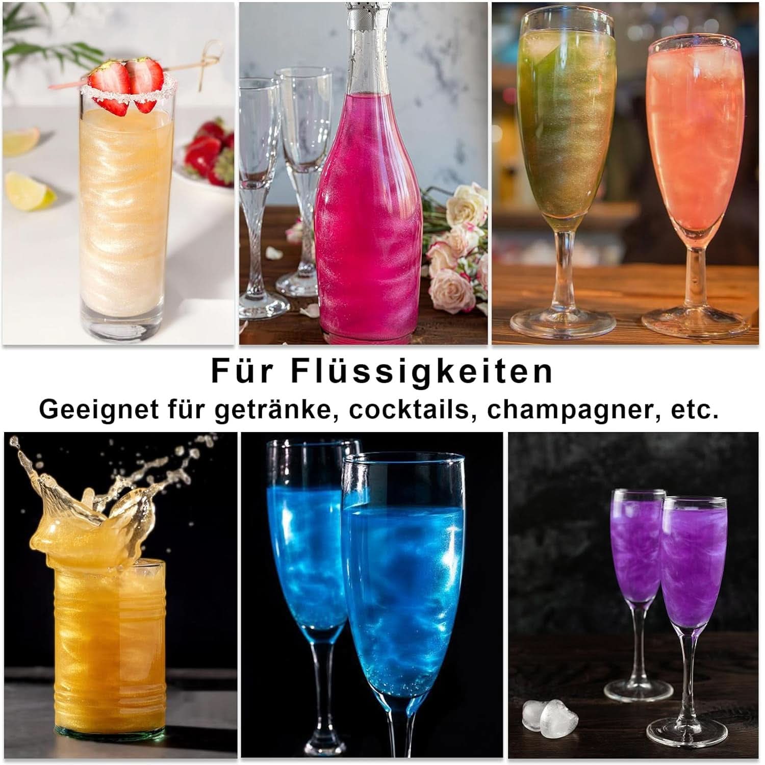 Set glitter comestibil, pudra, 3 grame per culoare Naty Shop