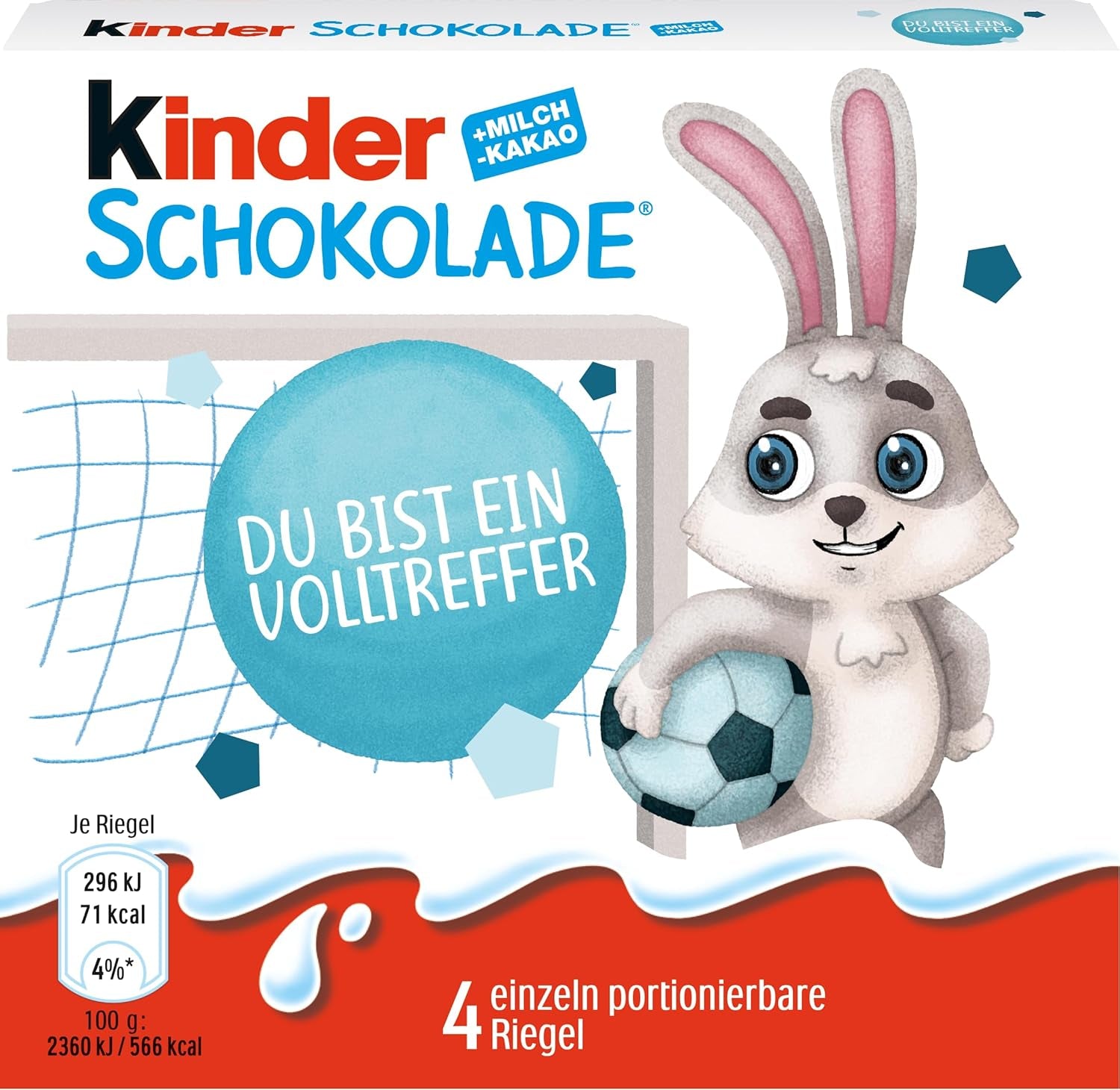 Kinder csokoládé (20 x 50 g) - Valentin-napi ajándék neki és neki, farsangi és mardi gras édességek - töltött tejcsokoládé - ​​20 csomag, 4 db külön szelet
