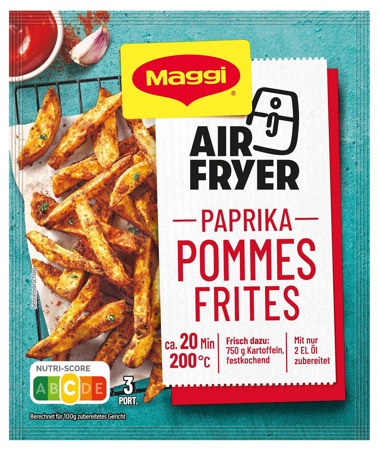 MAGGI Airfryer Pommes Frites - paprika, 1 csomag (1 x 34 g)