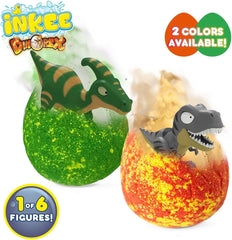 INKEE SURPRISE DINO, bombă de baie în formă de oucu figuri de dinozaur si surprize, 100 grame Duș și baie Naty Shop