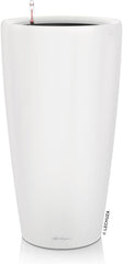 Jardinieră LECHUZA Rondo Premium 32 Alb Mat | Coloană pentru plante cu sistem de udare, indicator al nivelului apei și insert pentru plante | Finisaj mat | Ø 32,5 x 56,5 cm | 15786