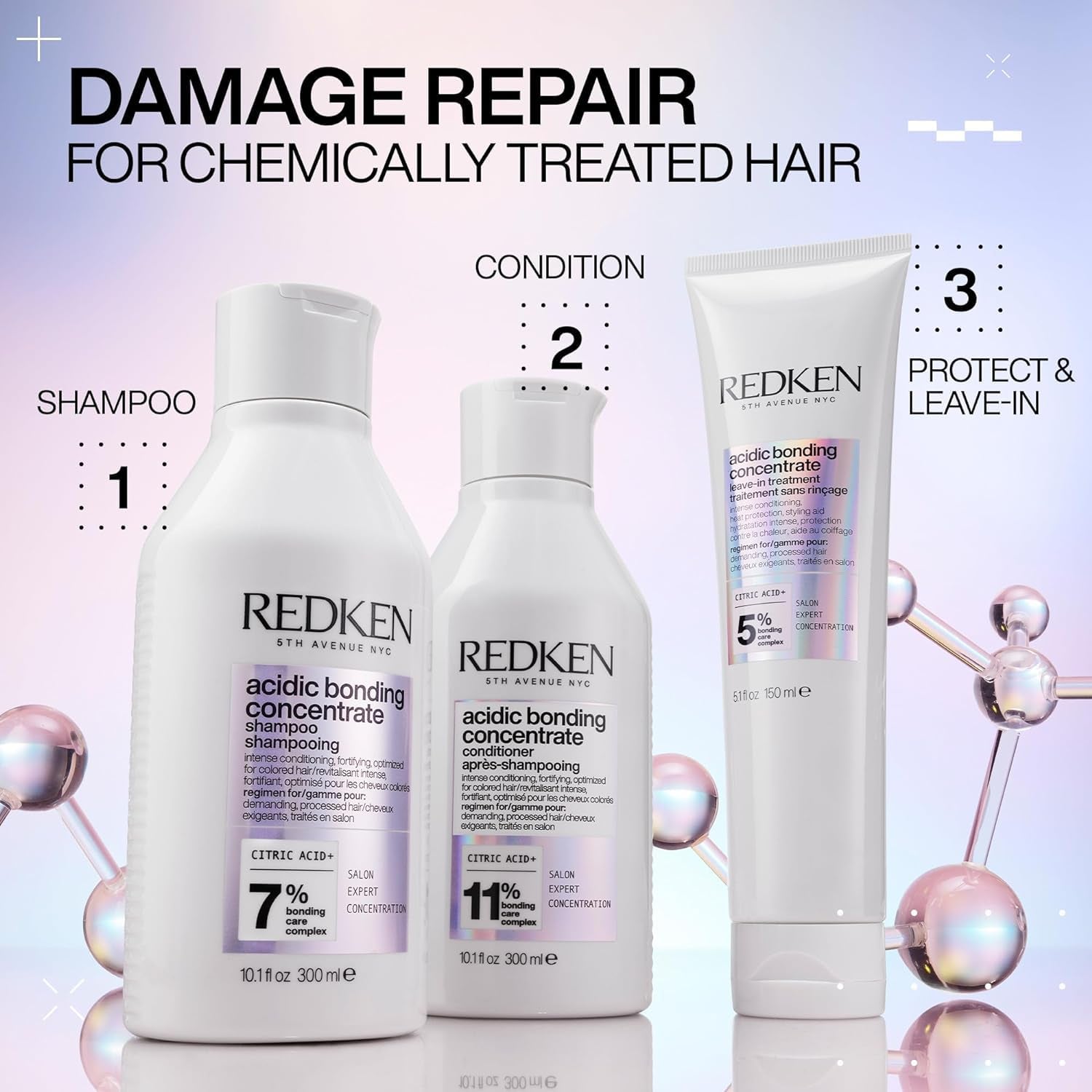 Redken Acid Bonding sampon koncentrátum festett hajra, 300 ml Redken zuhany és fürdő