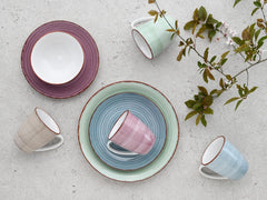 CreaTable, 22582, seria SAMBA, set de veselă cu 16 piese pentru 4 persoane, serviciu combinat din porțelan, potrivit pentru mașina de spălat vase și cuptorul cu microunde, producție de calitate