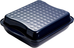 Dr. Oetker Maxi-Bräter Mit Deckel BACK-IDEE KREATIV, Brat- Und Auflaufform Aus Hochwertigem Stahlblech Mit Emaillierung, Eckige Form, Schnitt- Und Kratzfest - Spülmaschinengeeignet in Schwarz Formák és tálcák sütéshez Naty Shop