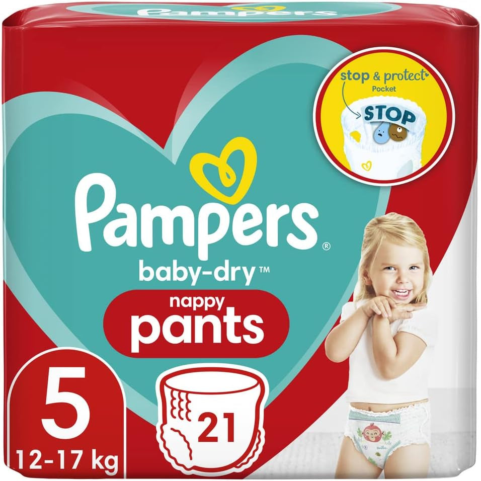 Pelenkák Pampers 81657566 Baby-Dry nadrág, fehér