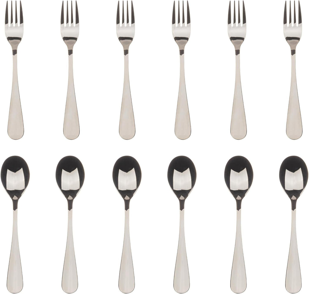 BERGNER MUNICH - Set de tacâmuri din oțel inoxidabil din 24 de piese Bucatarie Naty Shop Oțel inoxidabil 12 bucăți