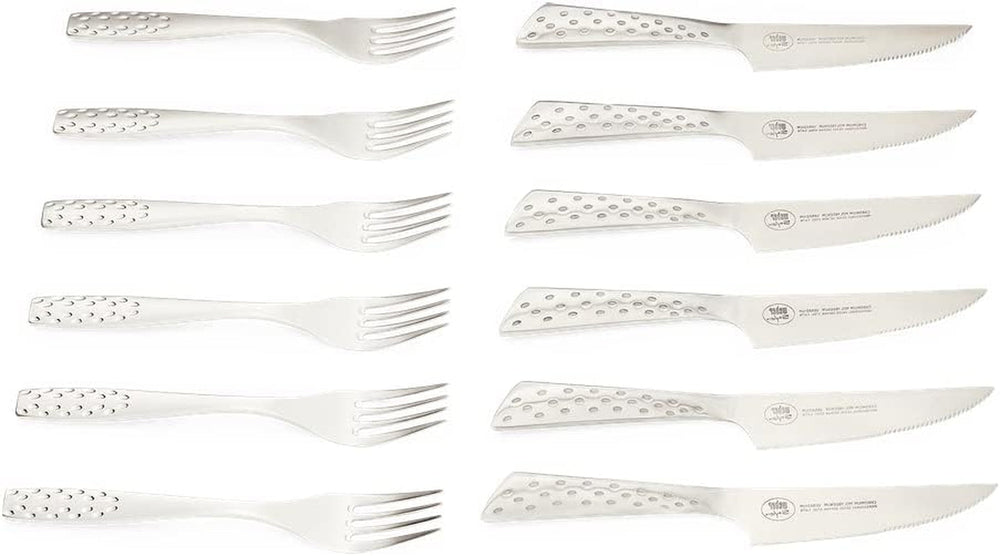 Weber Deluxe Steak készlet, 6 részes, Monobloc design rozsdamentes acél, extra éles, ergonomikus fogantyú Kitchen Naty Shop