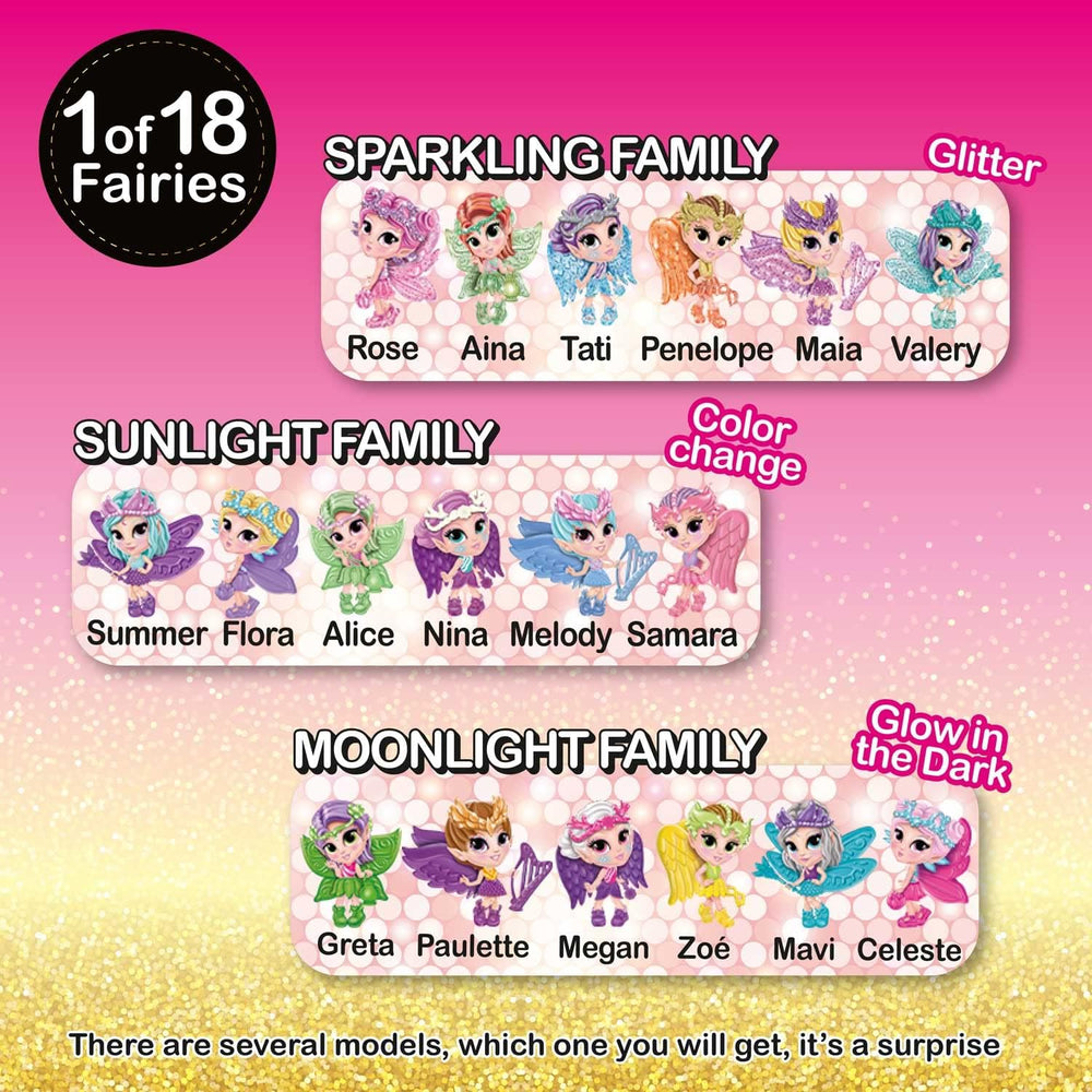 Craze Fairy In My Pocket | Fee Puppe mit Flügel, Fee Spielzeug zum Sammeln mit Spezialeffekten wie Glitzer, Leuchten im Dunkeln und Farbwechsel