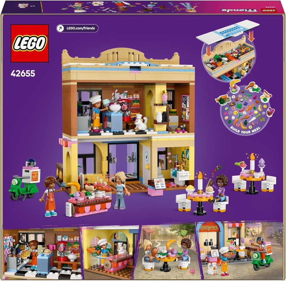 Restaurant și școală de gătit LEGO Friends, set de joacă de rol, jucărie educativă pentru copii de la 8 ani, promovează dezvoltarea socială, cadou de ziua de naștere sau de Crăciun pentru fete 42655 Seturi de constructie Besuche den LEGO-Store